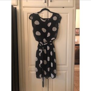 Black and white polka dot dress